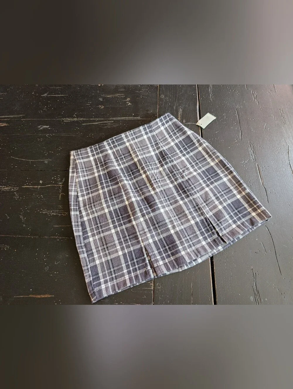 Aeropostale Grey Plaid High-Rise Dark Academia Preppy Mini Skirt Size Small NWT